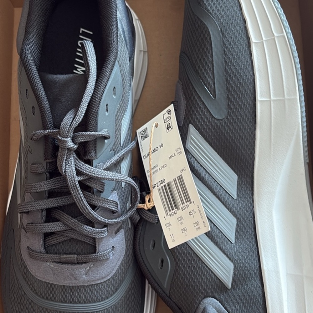 Adidas Charcoal Athletic Sneakers